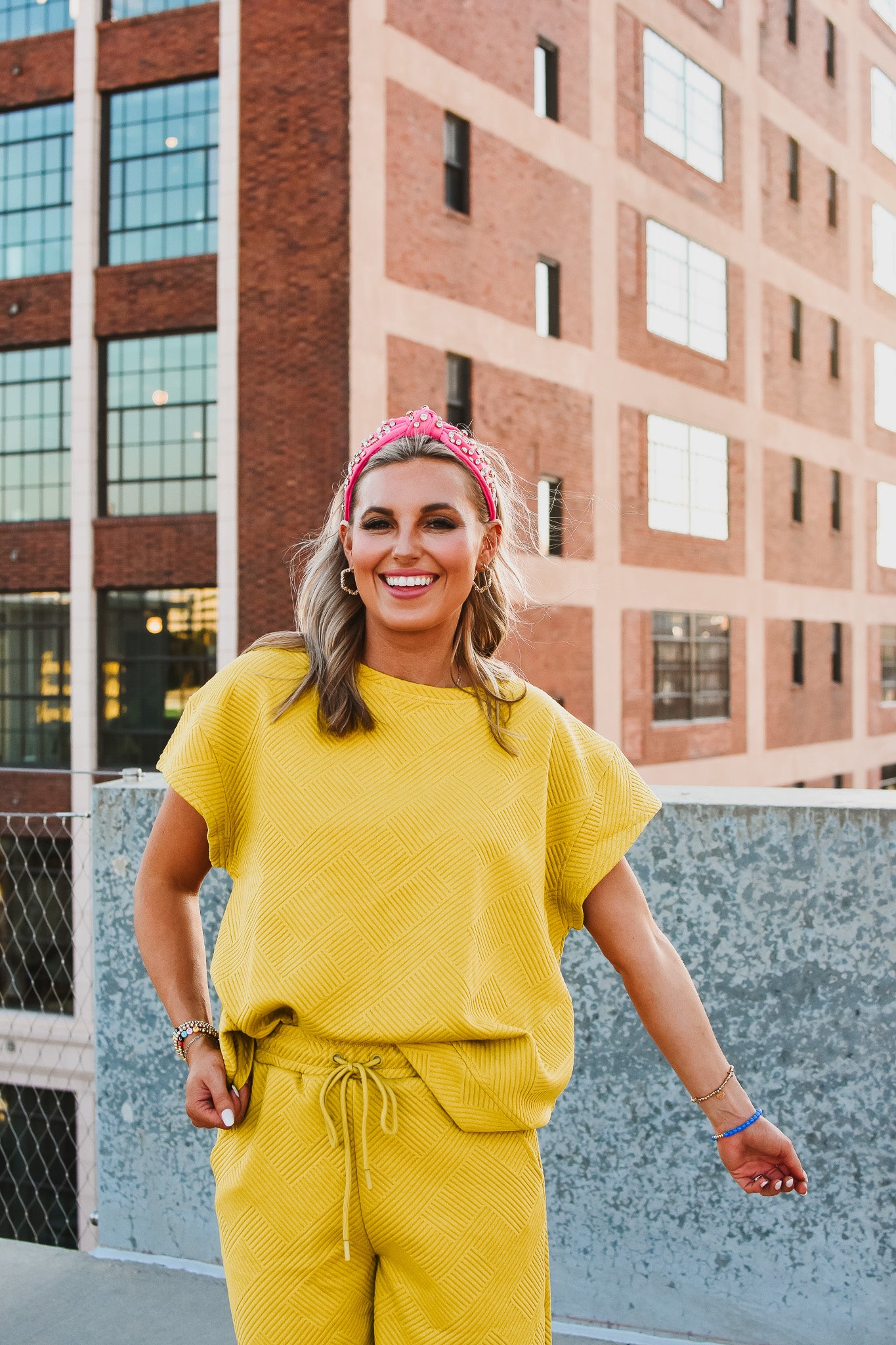 Delanie Top in Mustard Green