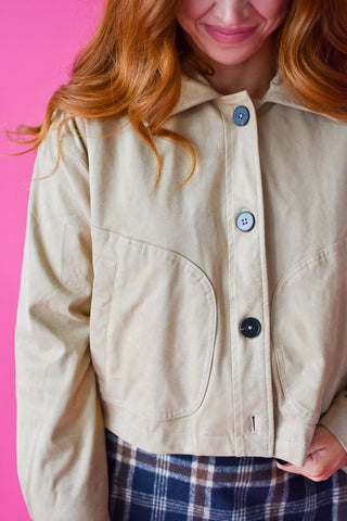 Lana Suede Jacket in Camel