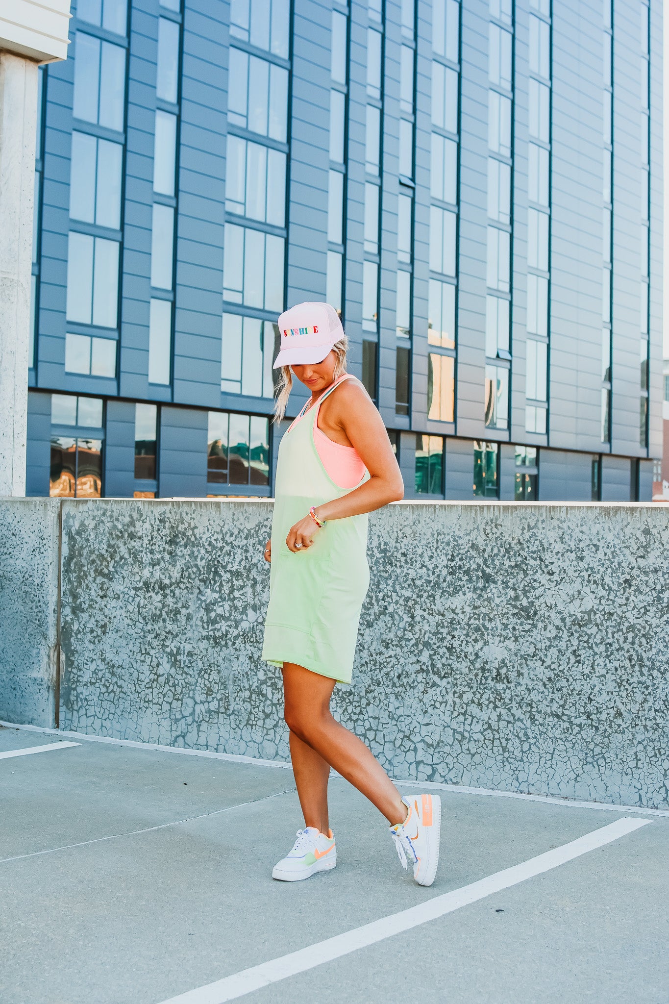 Demi Romper in Lime