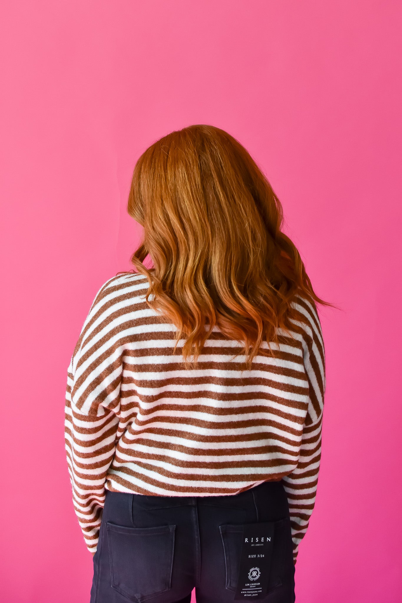 Piper Cardigan in Mocha Stripe