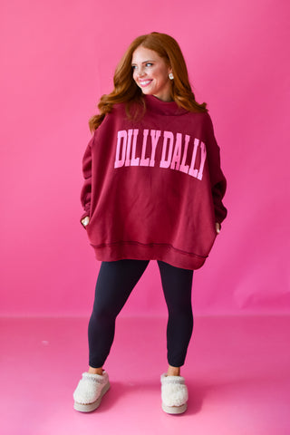 Dilly Dally Mock Neck Sweatshirt *PREORDER*