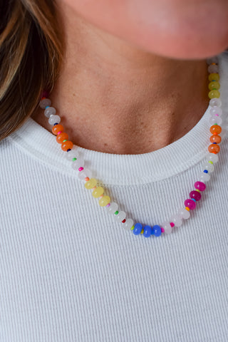 Rainbow Necklace Luxe- Vibrant