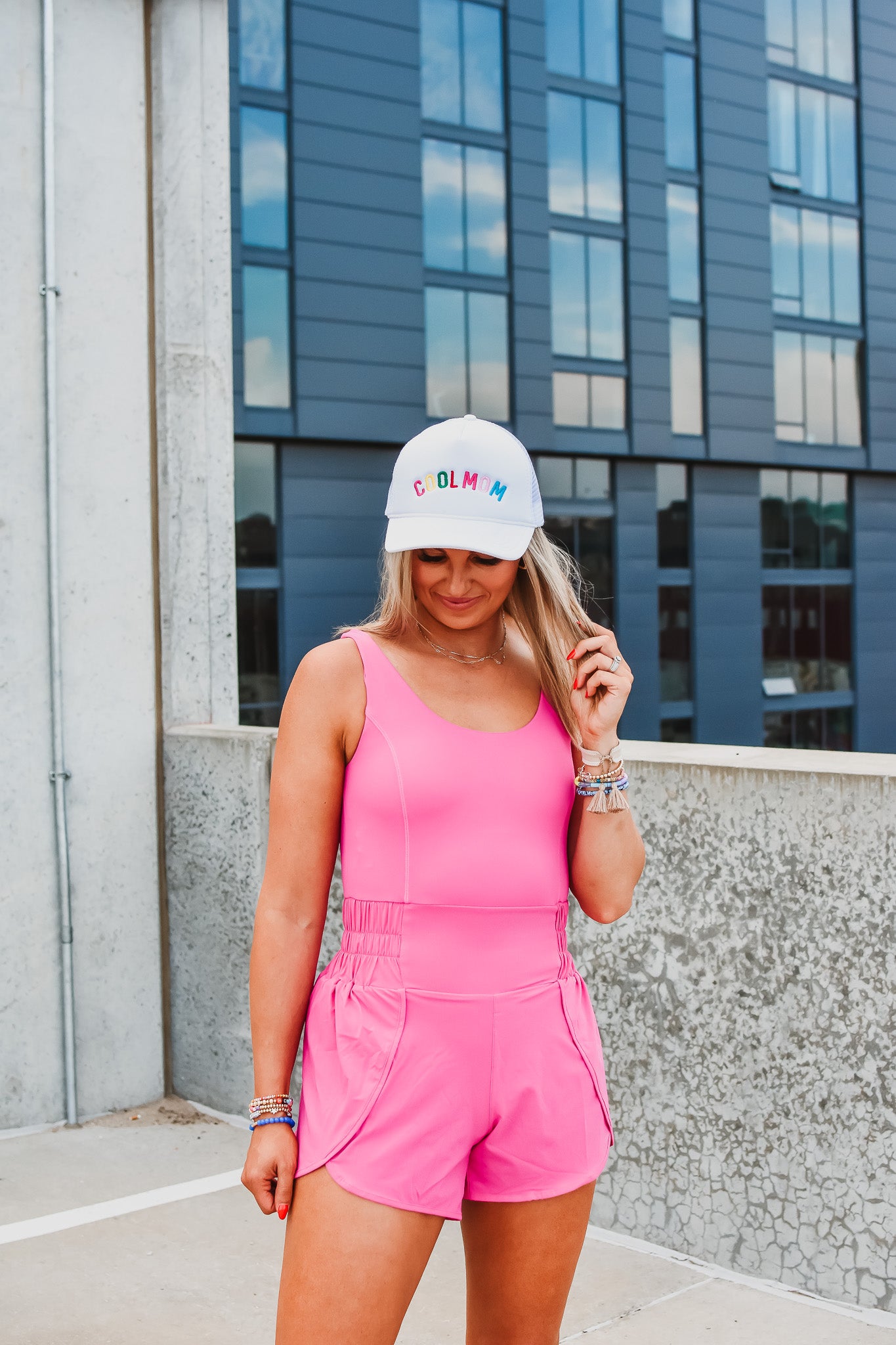 Lucie Active Romper in Pink