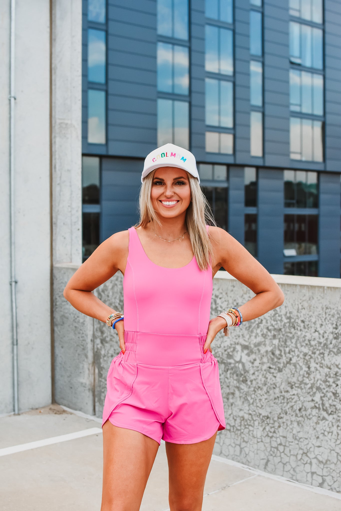 Lucie Active Romper in Pink