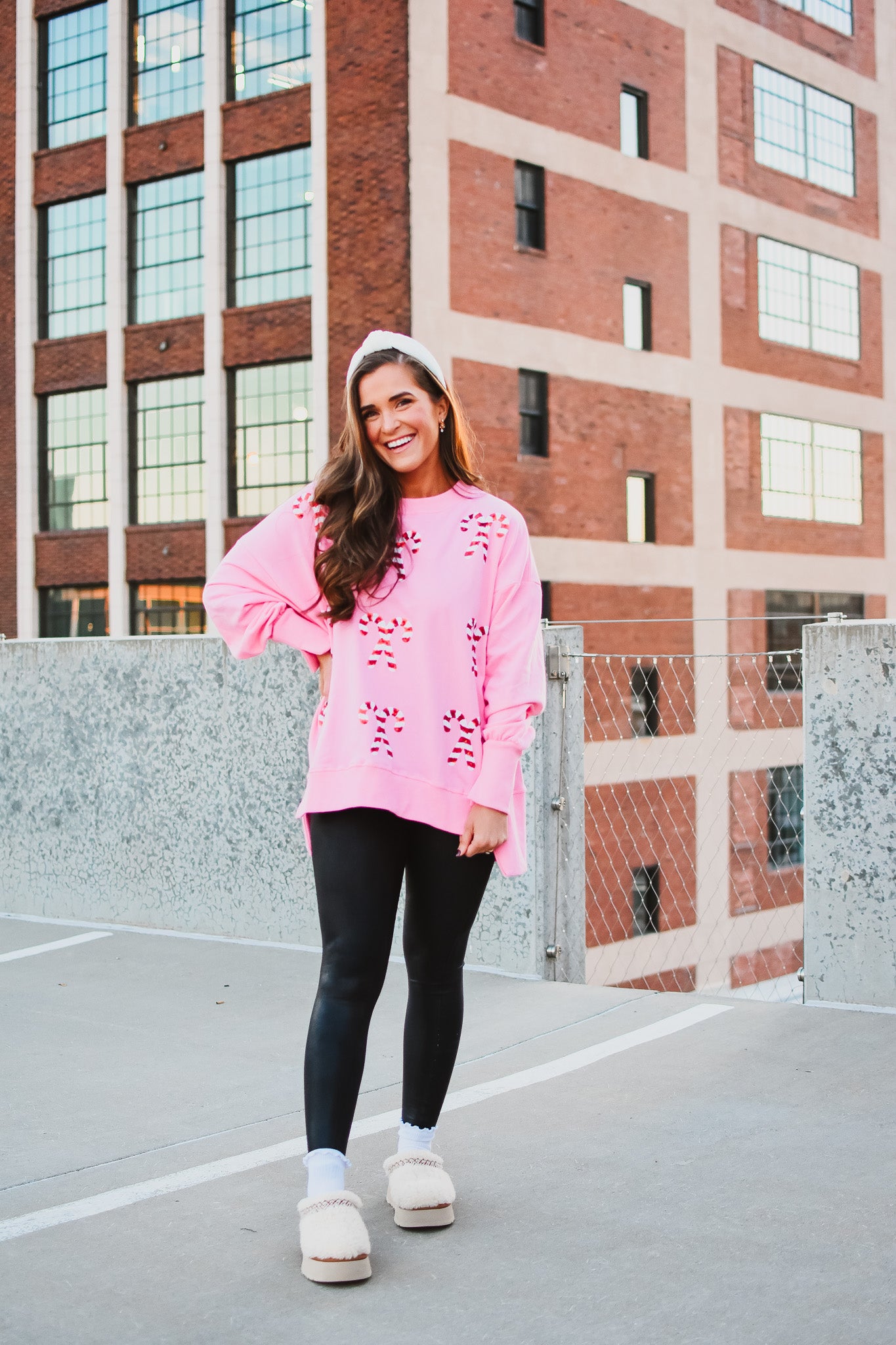 Candy Cane Pink Pullover