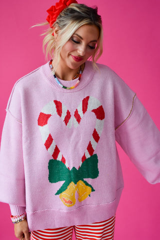 Candy Cane Love Oversized Sweater