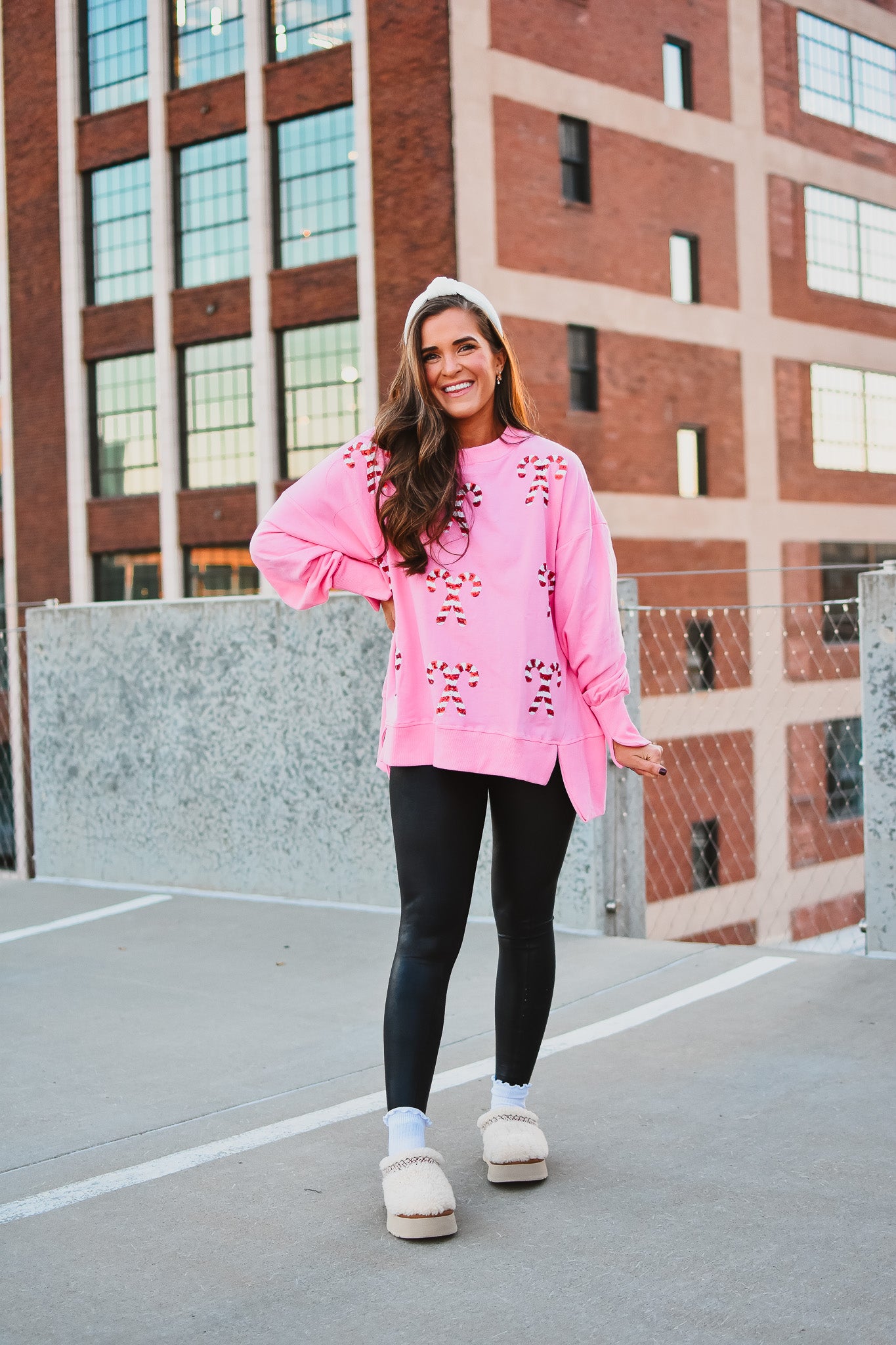 Candy Cane Pink Pullover