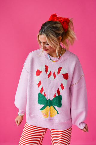 Candy Cane Love Oversized Sweater