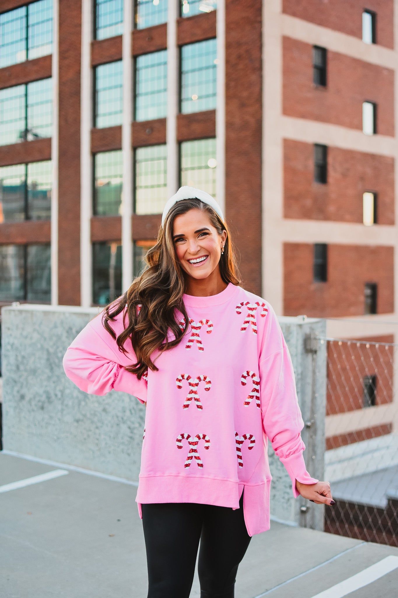 Candy Cane Pink Pullover