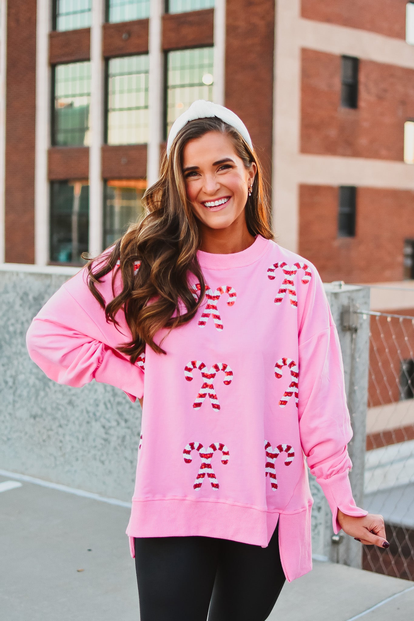 Candy Cane Pink Pullover