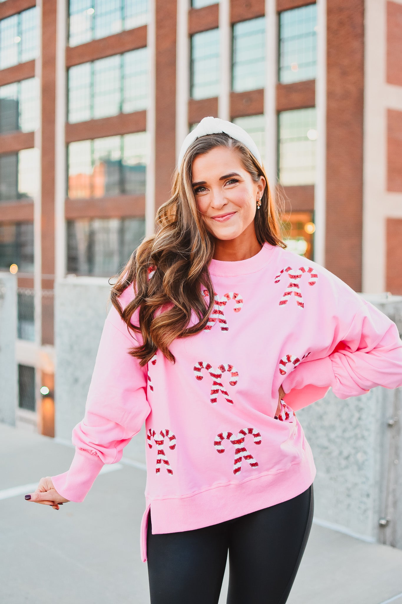 Candy Cane Pink Pullover
