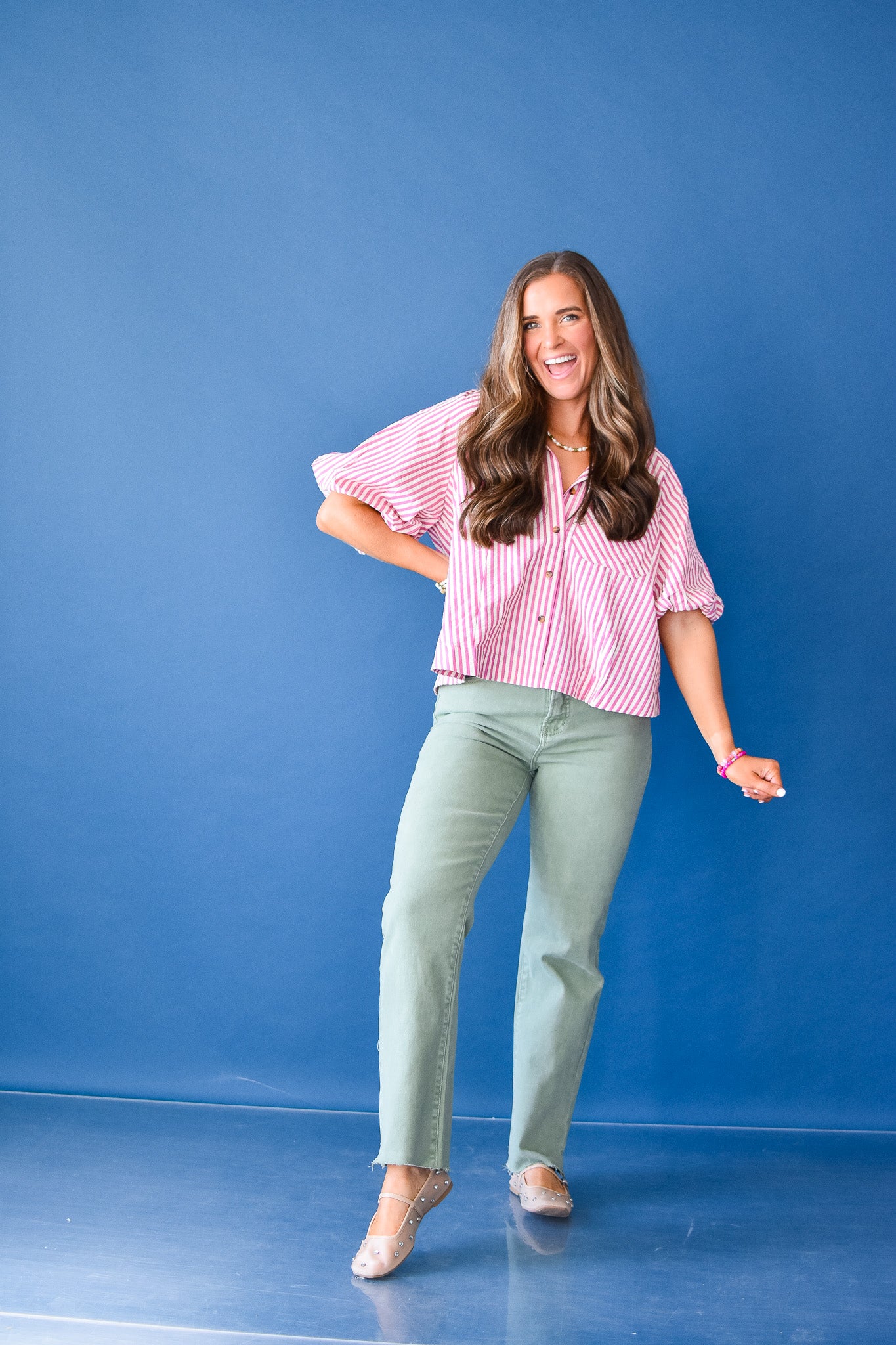 Amy Straight Leg Olive Jeans