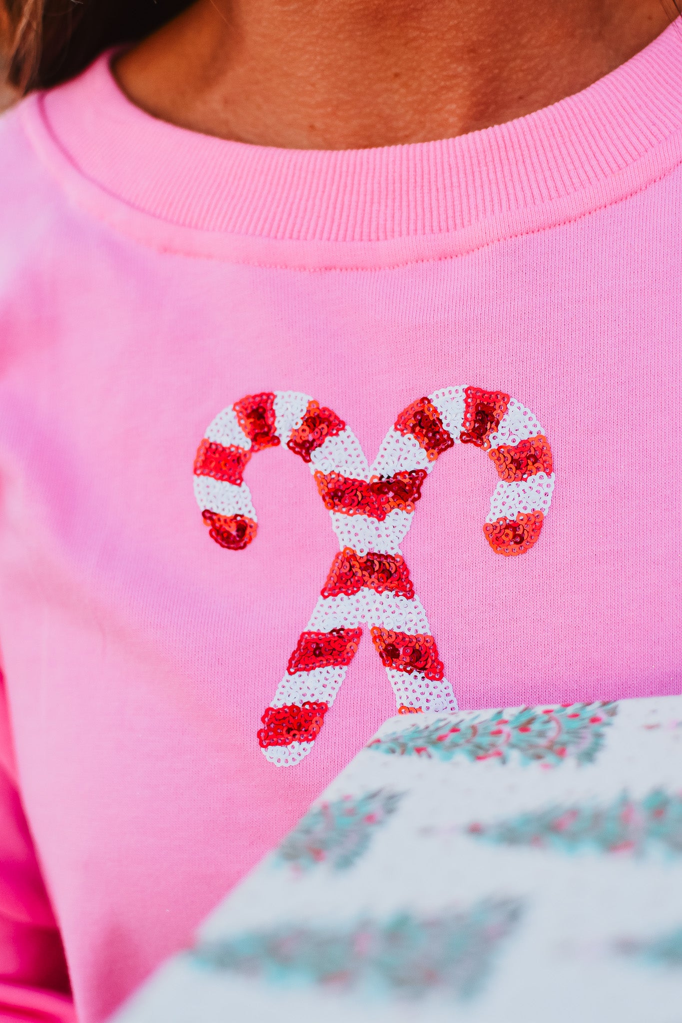 Candy Cane Pink Pullover