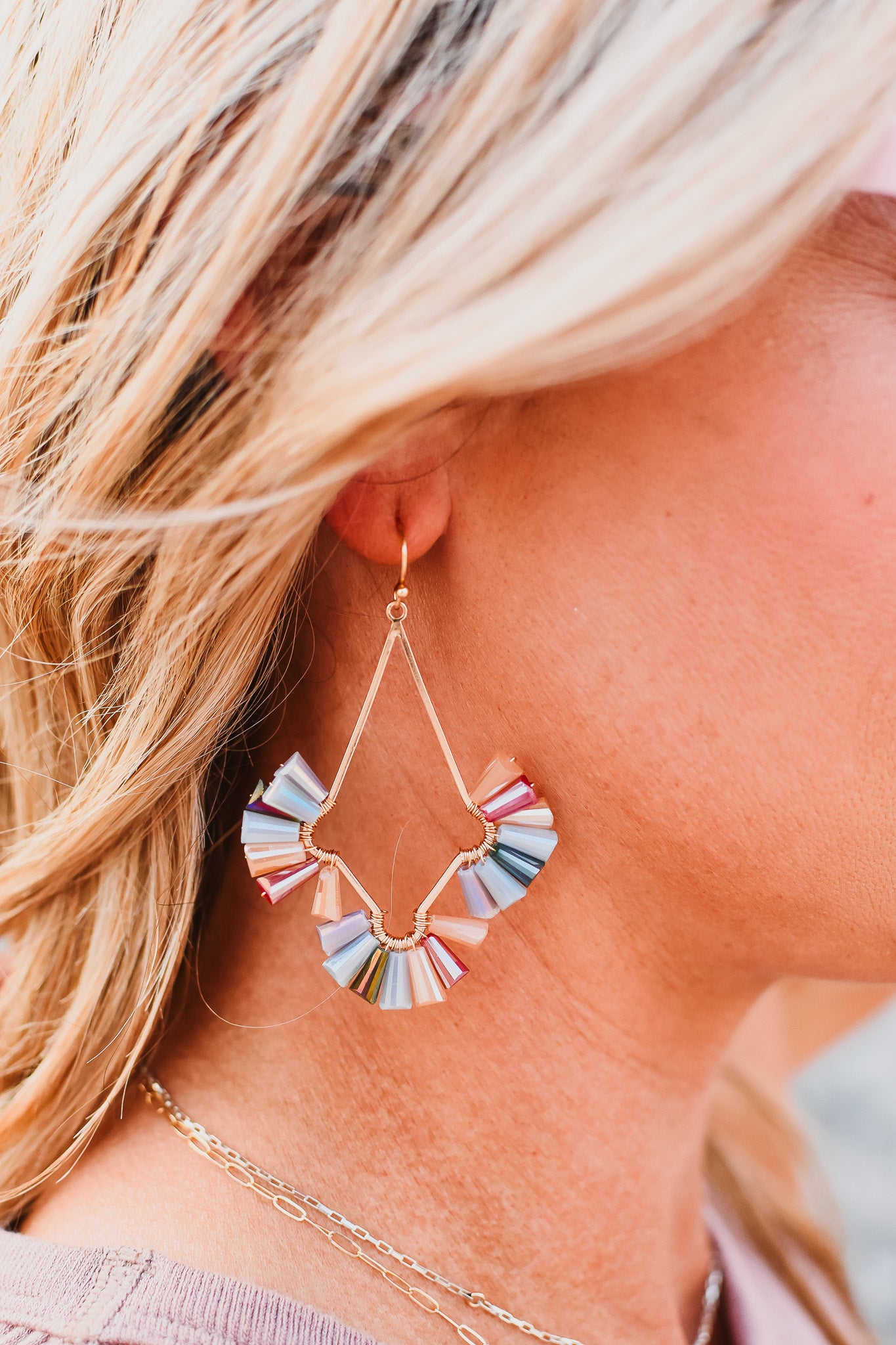 Teardrop Glass Bead Earrings