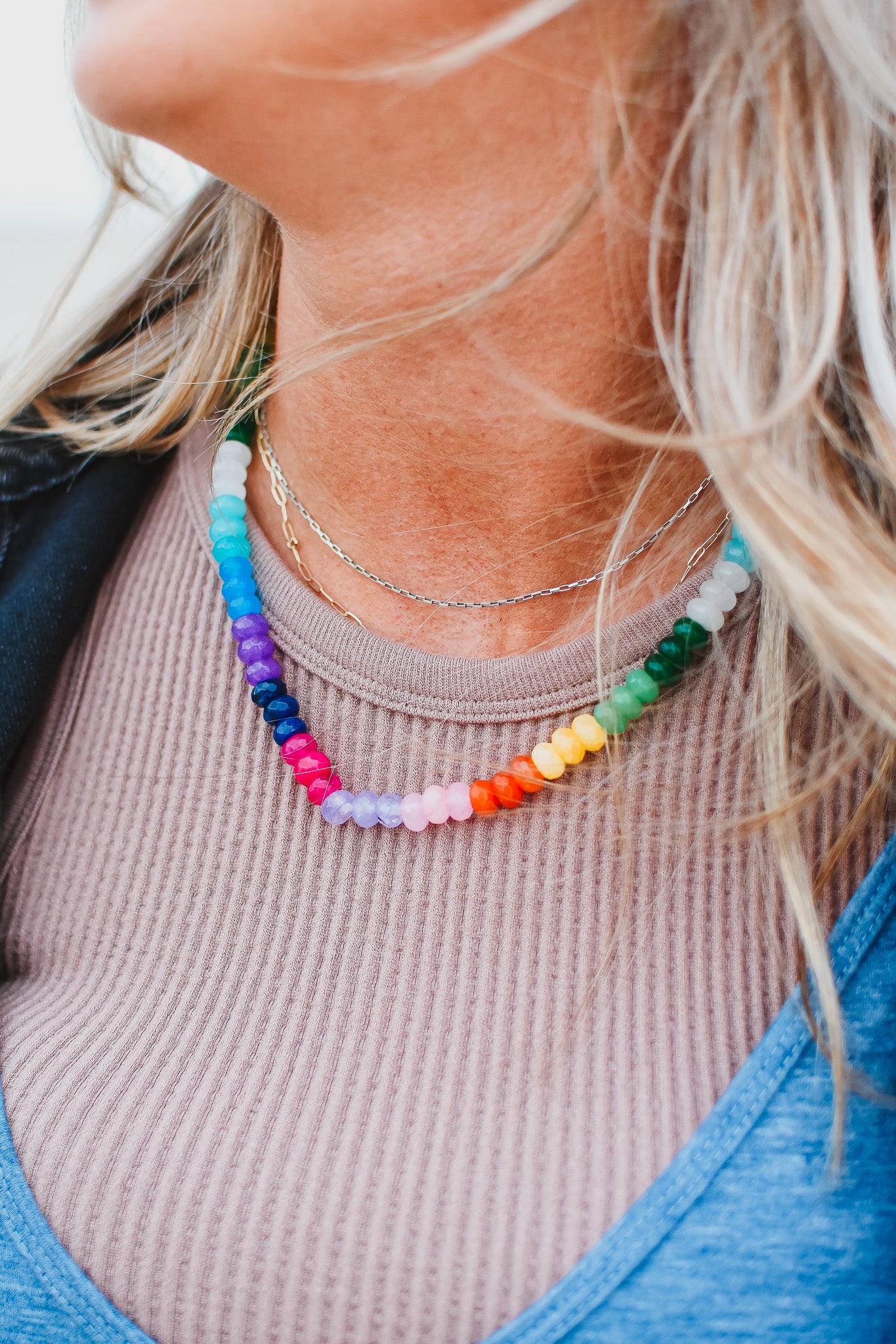 Rainbow Beaded Necklace