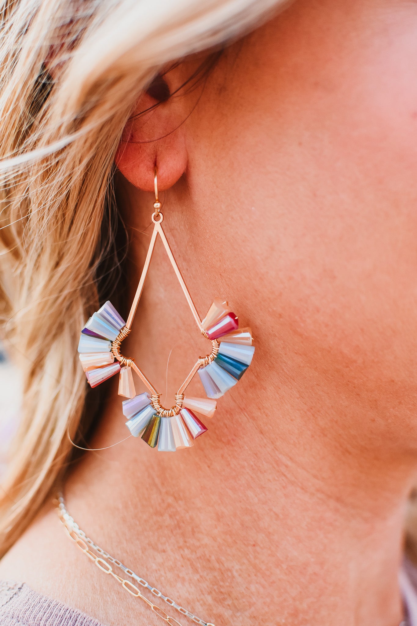 Teardrop Glass Bead Earrings
