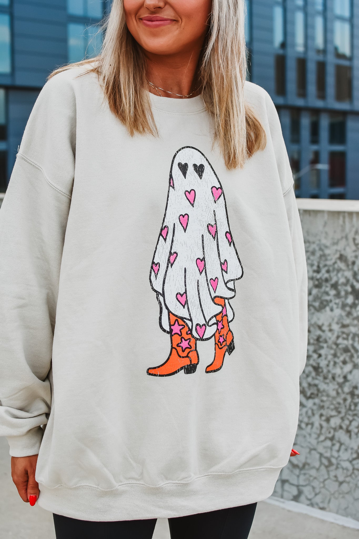 Boo in Boots Crew Neck Sweatshirt - RESTOCK