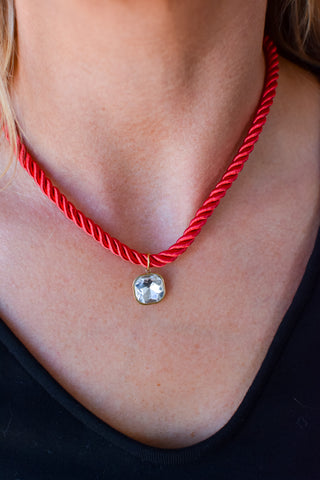 Tailyn Rope Necklace - Red