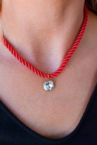 Tailyn Rope Necklace - Red