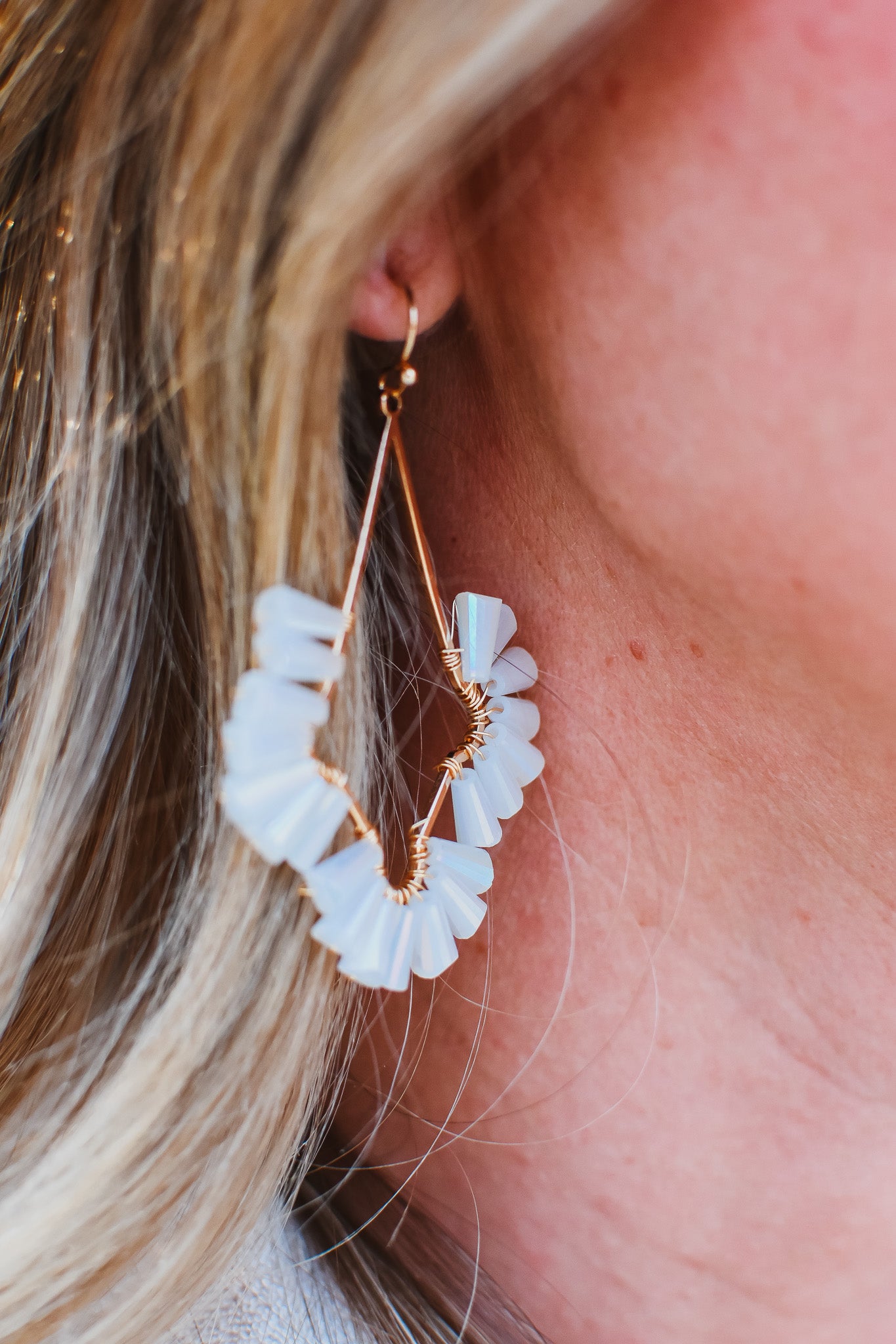 Teardrop Glass Bead Earrings