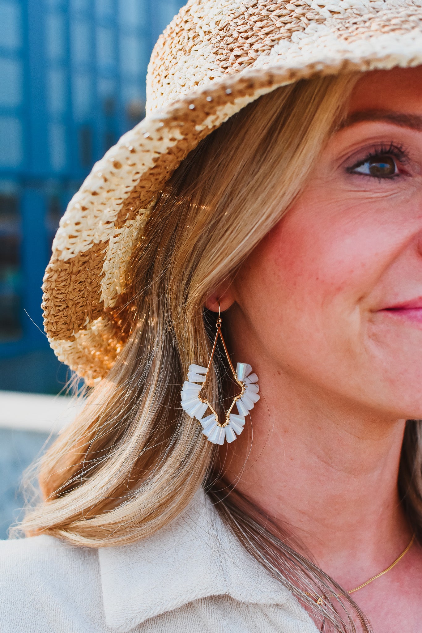 Teardrop Glass Bead Earrings