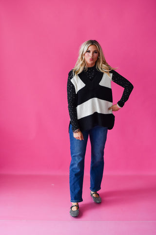 Jill Stripe Sweater Vest