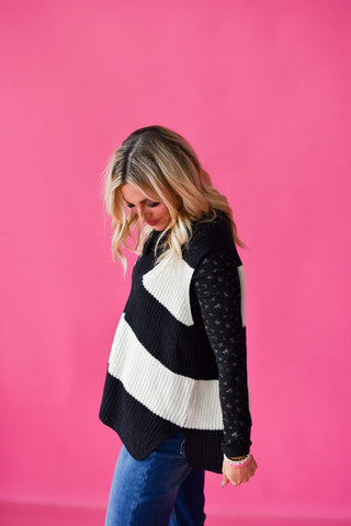 Jill Stripe Sweater Vest