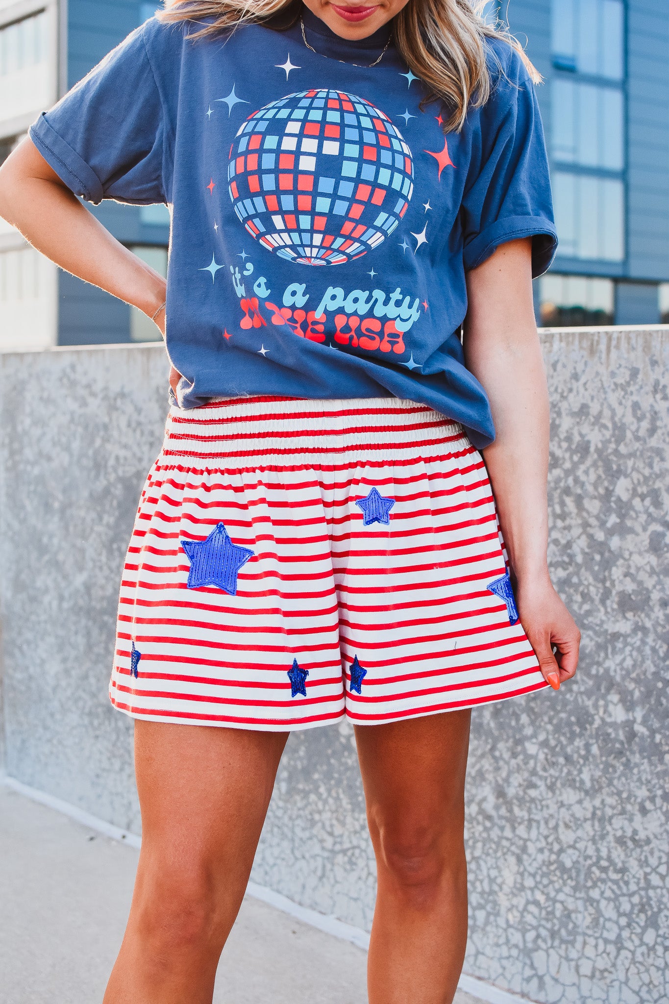 Cecilia Smocked Sequin Shorts - RESTOCK