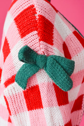 Christmas Check Cardigan