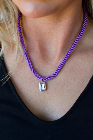 Tailyn Rope Necklace - Purple