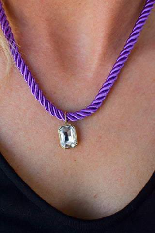 Tailyn Rope Necklace - Purple