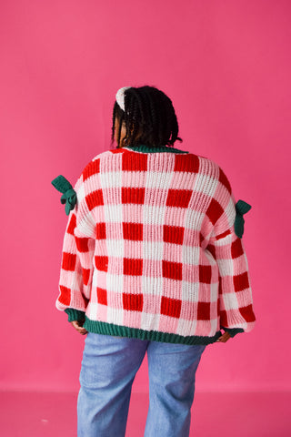Christmas Check Cardigan