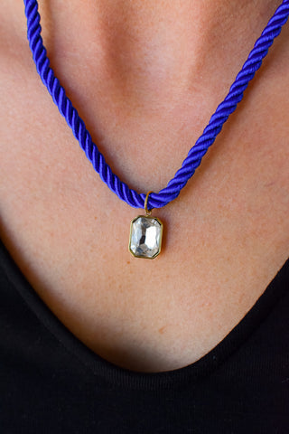 Tailyn Rope Necklace - Cobalt Blue