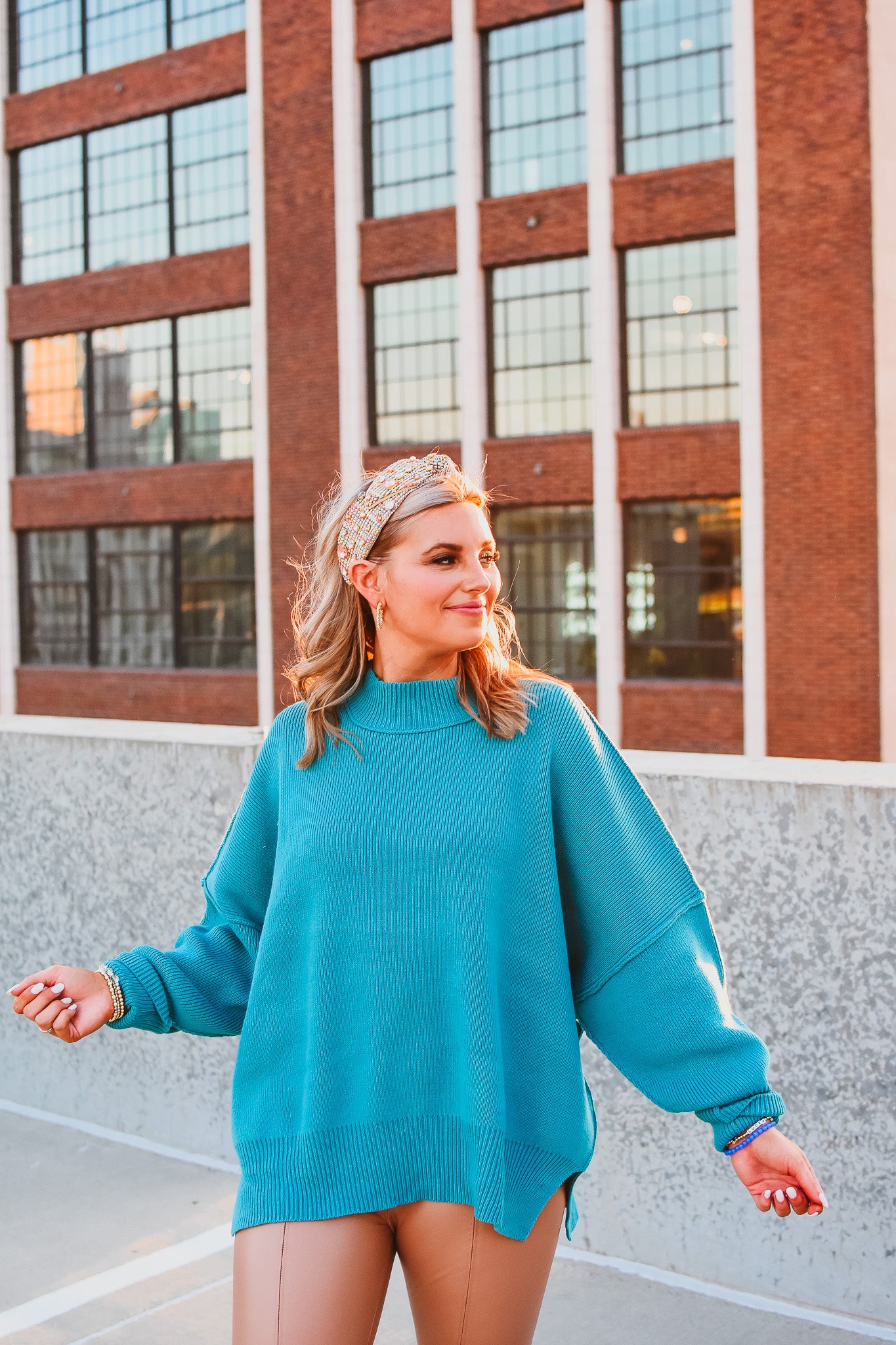 Bradie Sweater in Teal