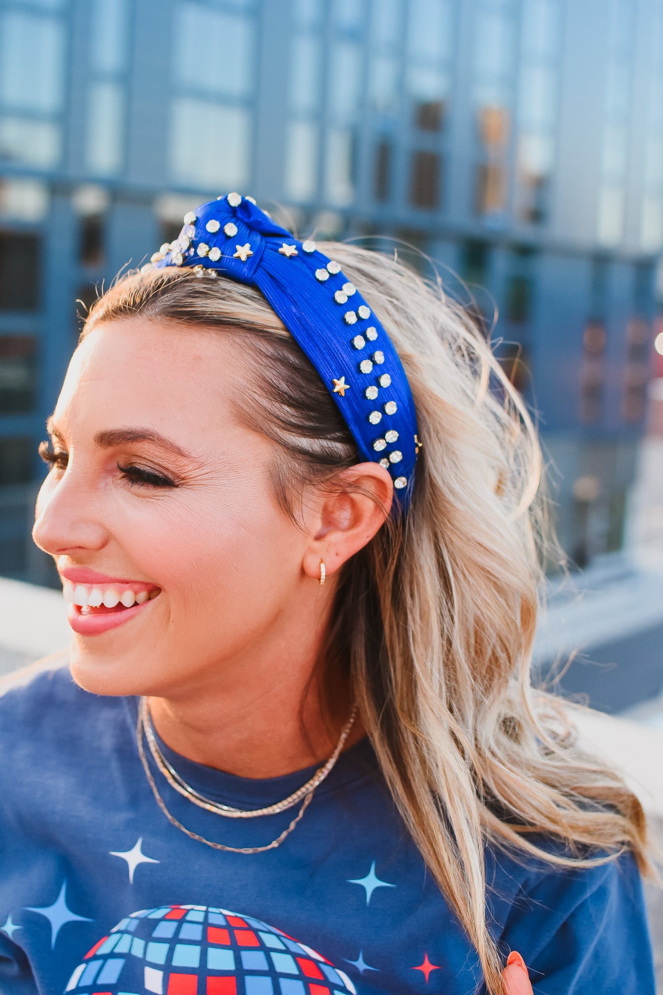 Metallic Blue Headband