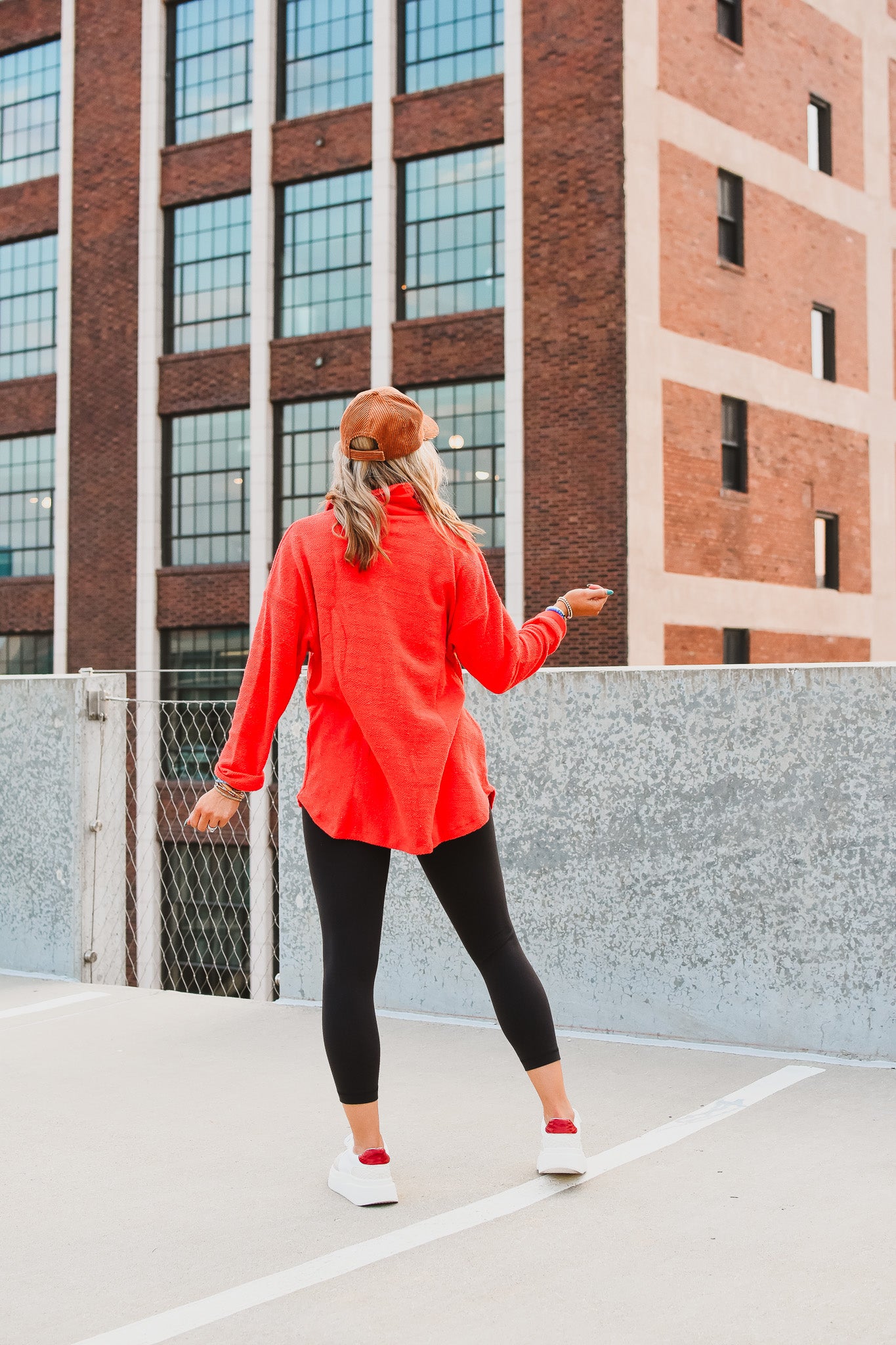 Ariel Shacket in Tomato Red