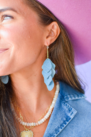 Denim Florence Earrings
