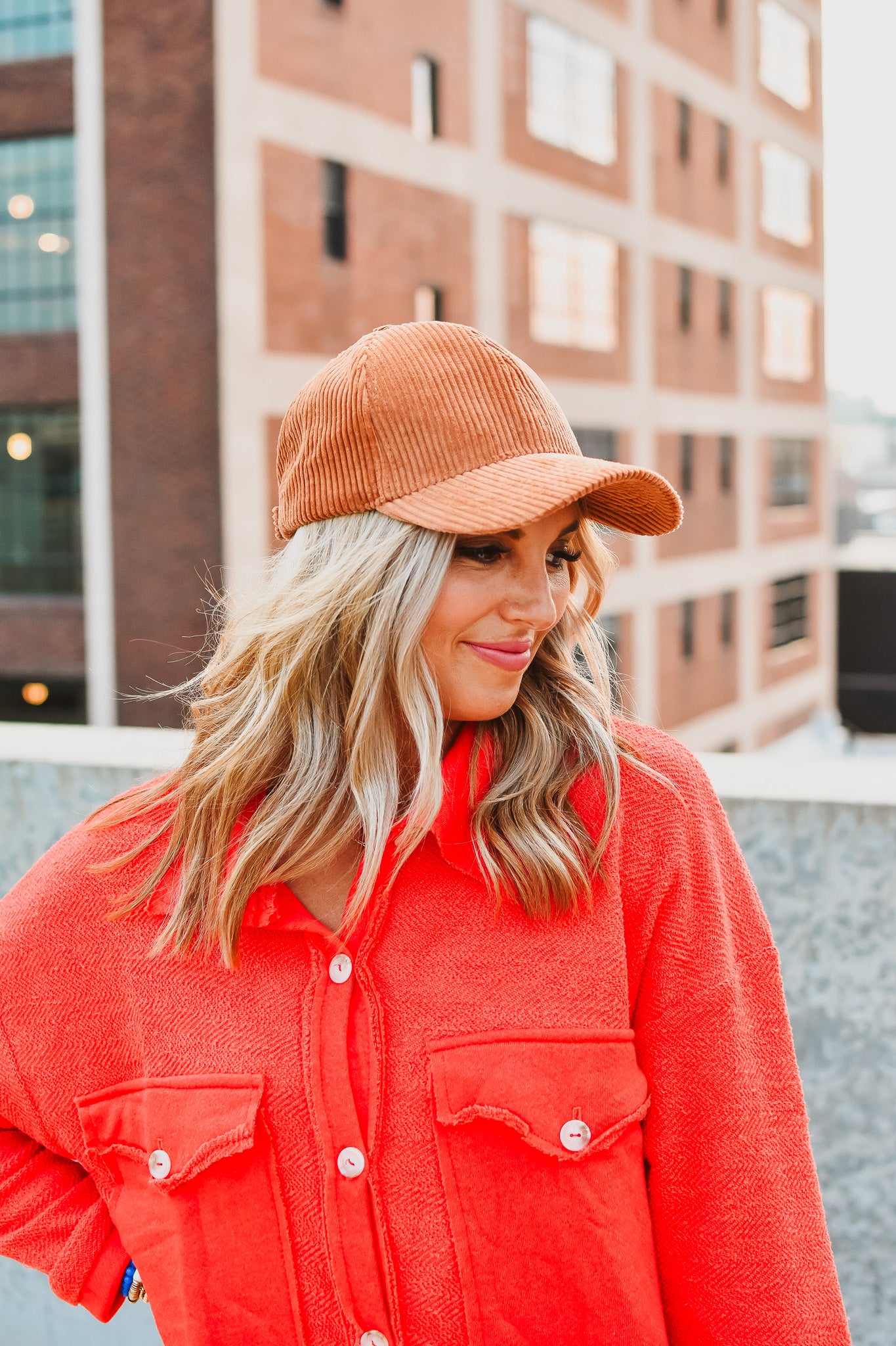Ariel Shacket in Tomato Red