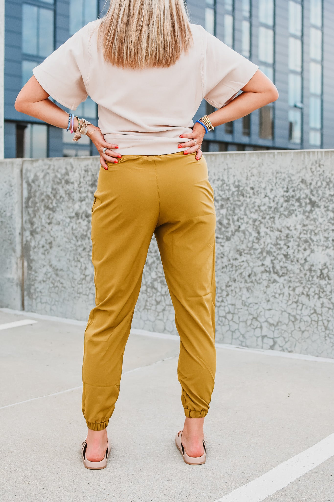 Kelley Joggers in Green Mustard