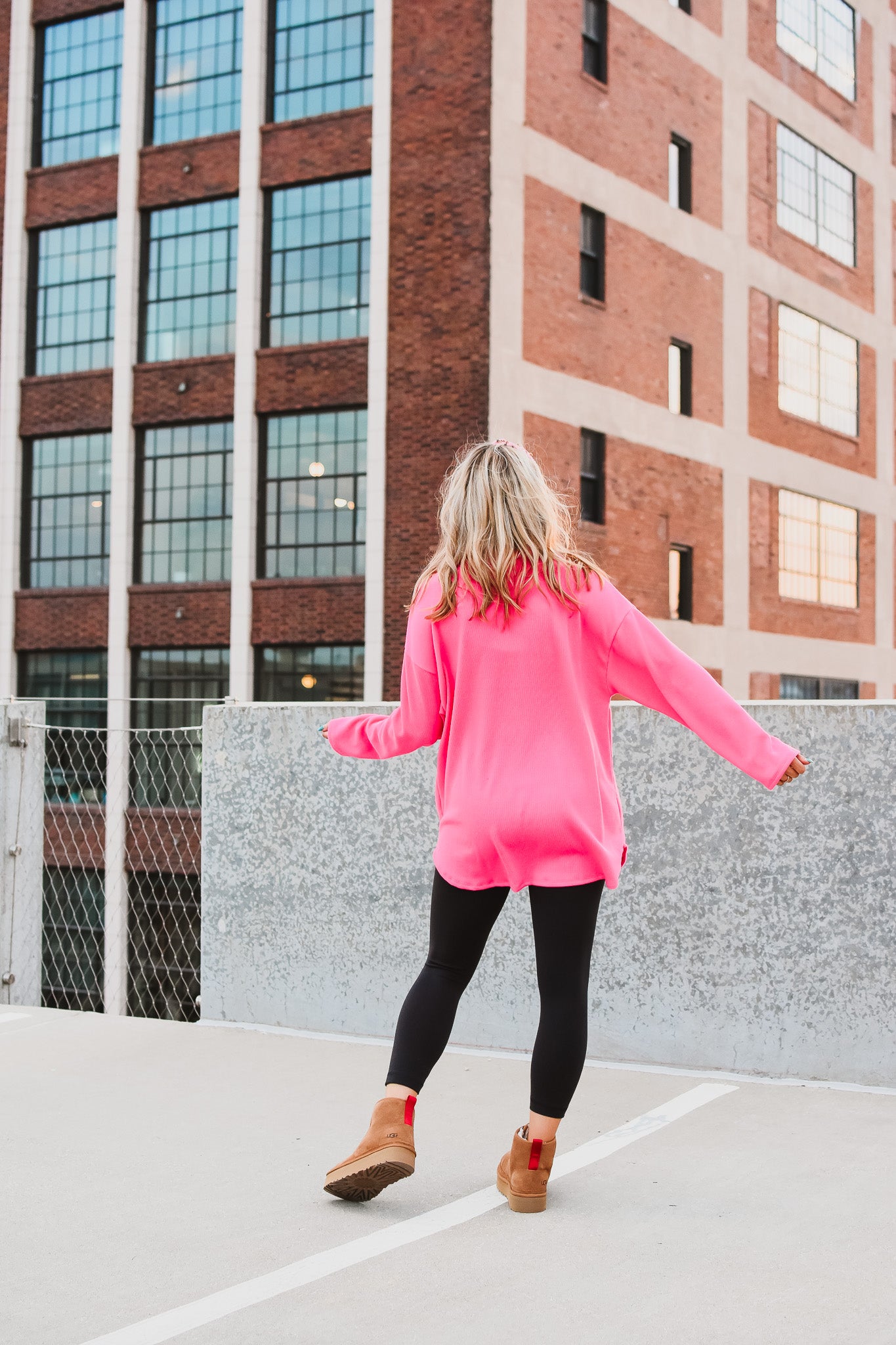 Ariel Shacket in Bright Pink