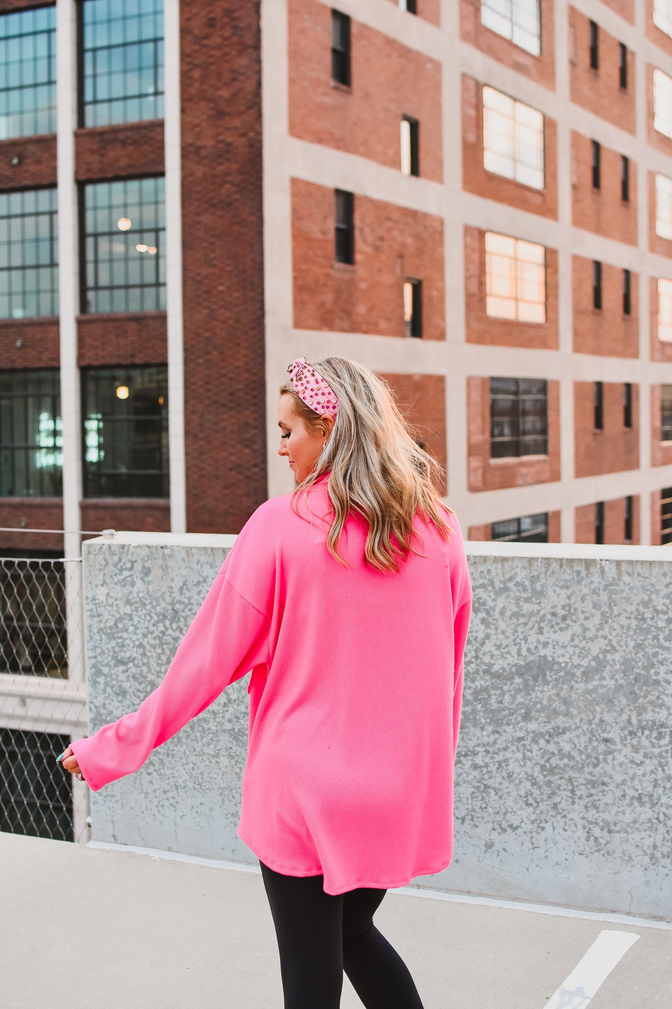 Ariel Shacket in Bright Pink