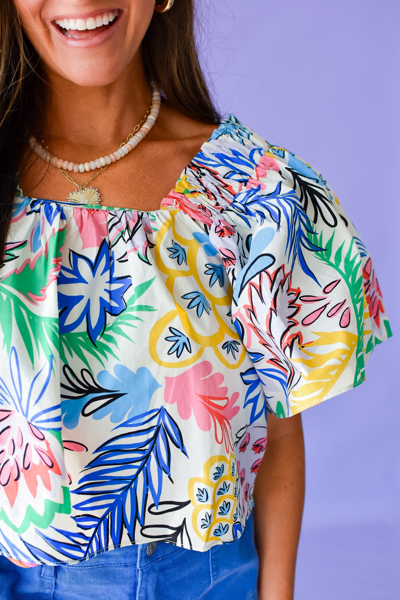 Yvonne Printed Top