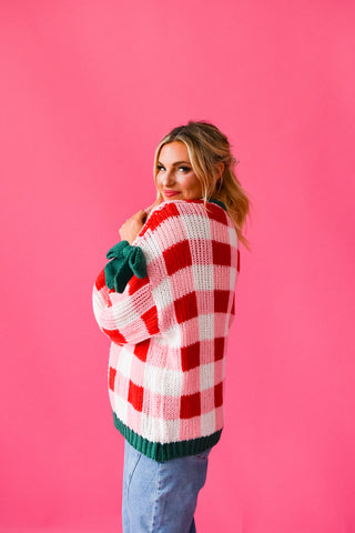 Christmas Check Cardigan
