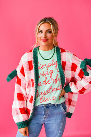 Christmas Check Cardigan