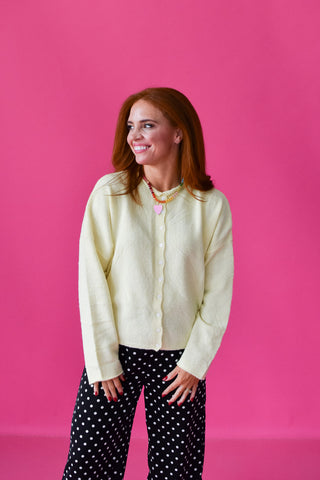 Piper Cardigan in Butter Yellow RESTOCK