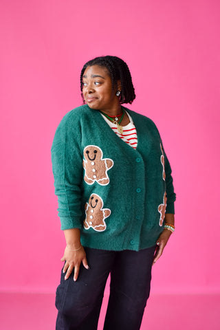 Gingerbread Knit Oversized Cardigan