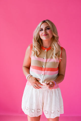 Kylie Stripe Sweater Vest