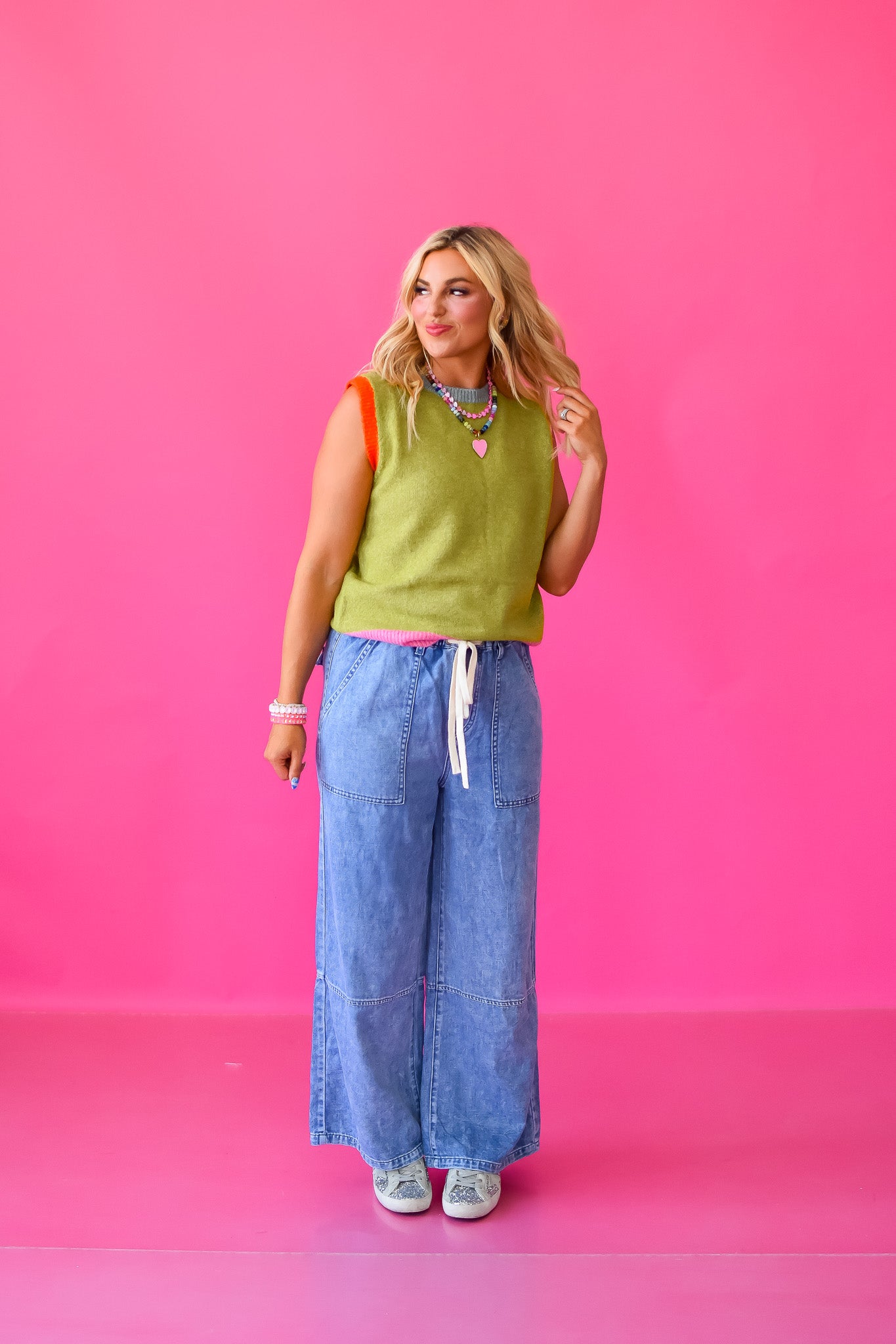 Katrina Color Block Sweater Vest