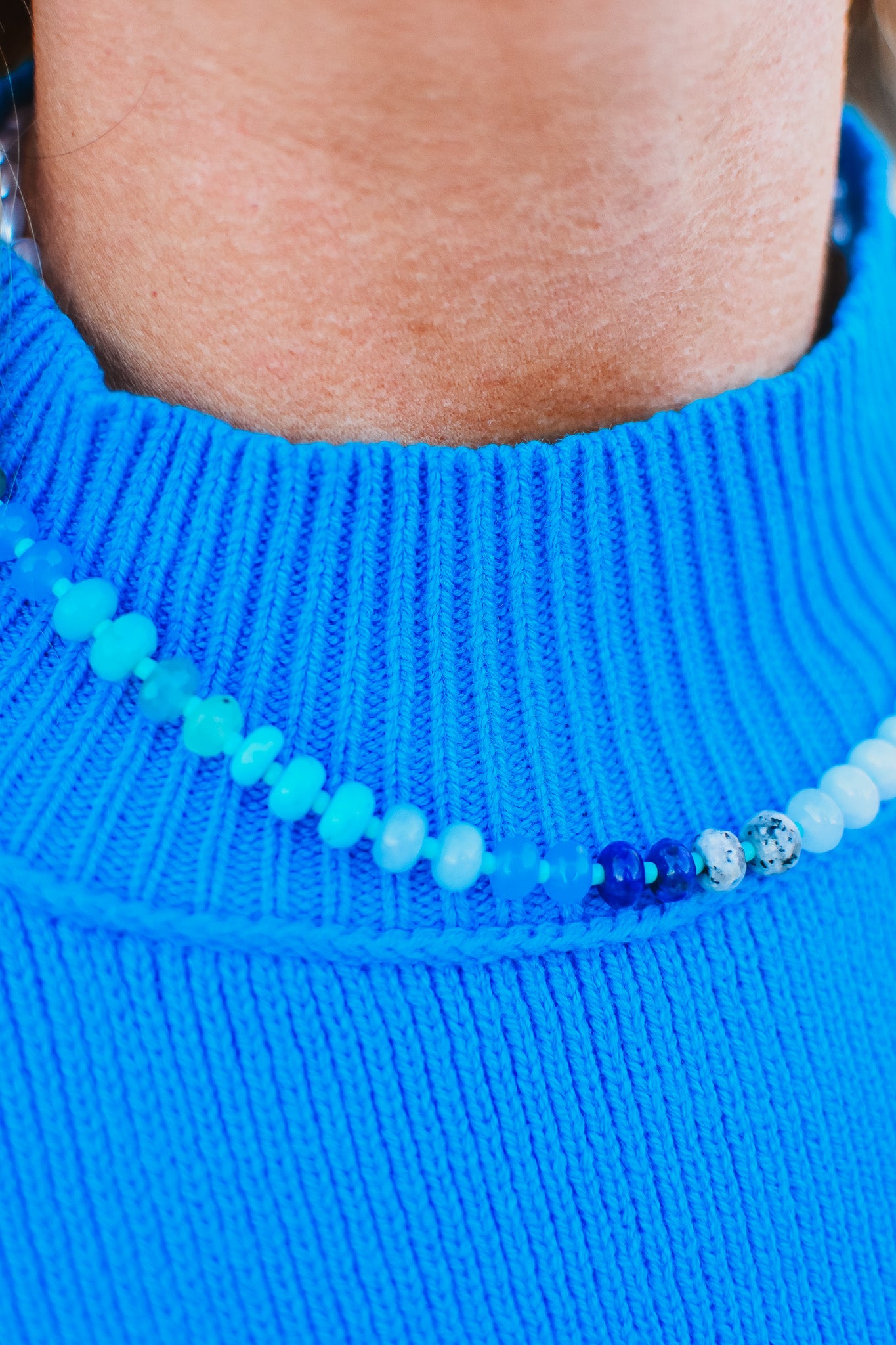 Rainbow Necklace- Blue