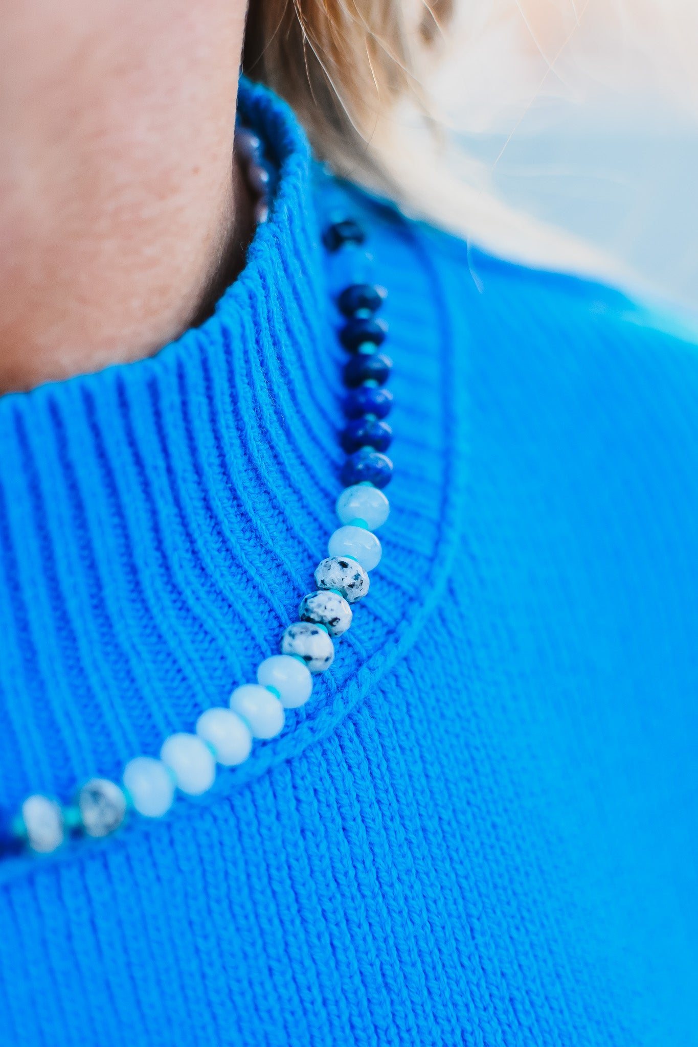 Rainbow Necklace- Blue